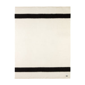 Blacksaw Siempre recycled blanket Ivory with Black stripe