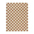 The Blacksaw Checkerboard Crosby Blanket in Tabacco Brown, Flat laying product shot