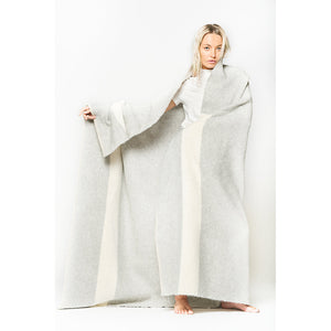 Blacksaw Siempre Recycled Alpaca Blanket in Light Heather