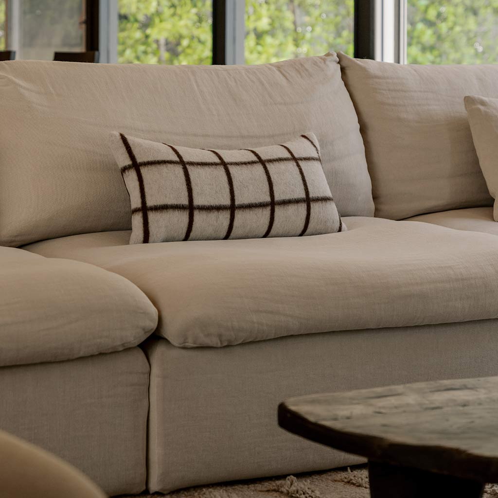 UMI HEIRLOOM THROW PILLOW 23" X 11". ZERO DYE