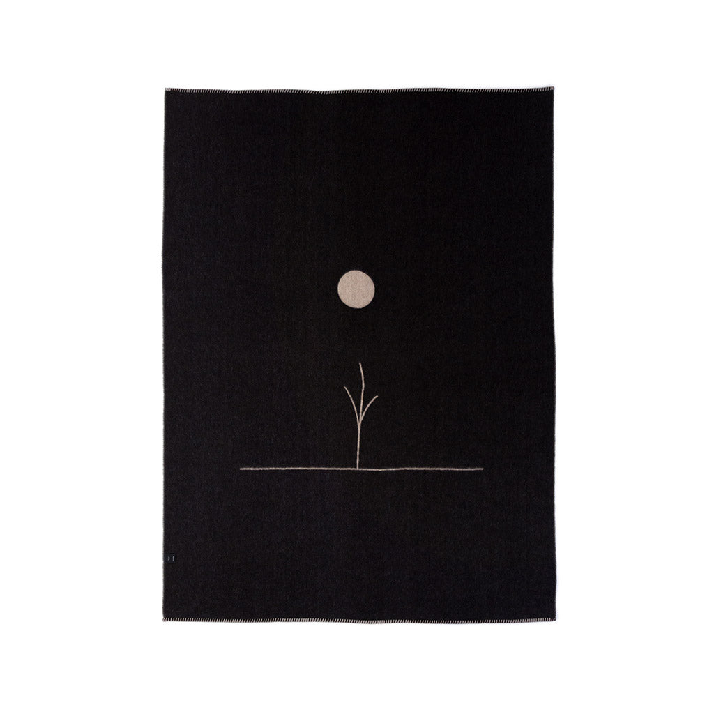 Midnight Sun Reversible 100% Baby Alpaca Wool Throw Blanket