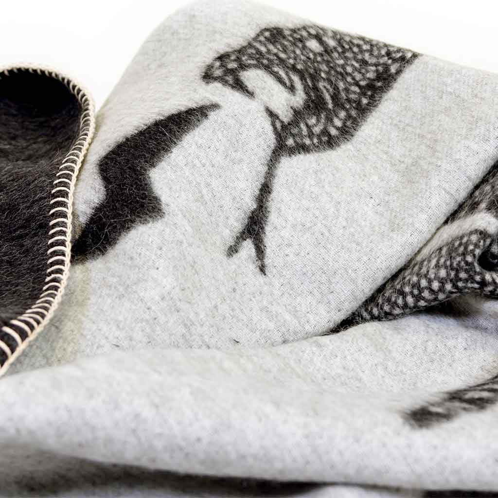 The Peyote Reversible 100 Baby Alpaca Wool Throw Blanket by Blacksaw BLACKSAW