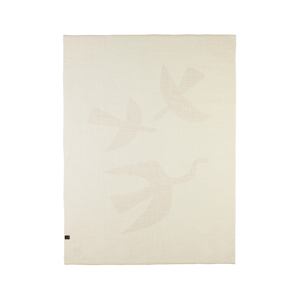 Blacksaw LottaLove reversible 100% Baby Alpaca Blanket and wall art in Shoji/ Ivory