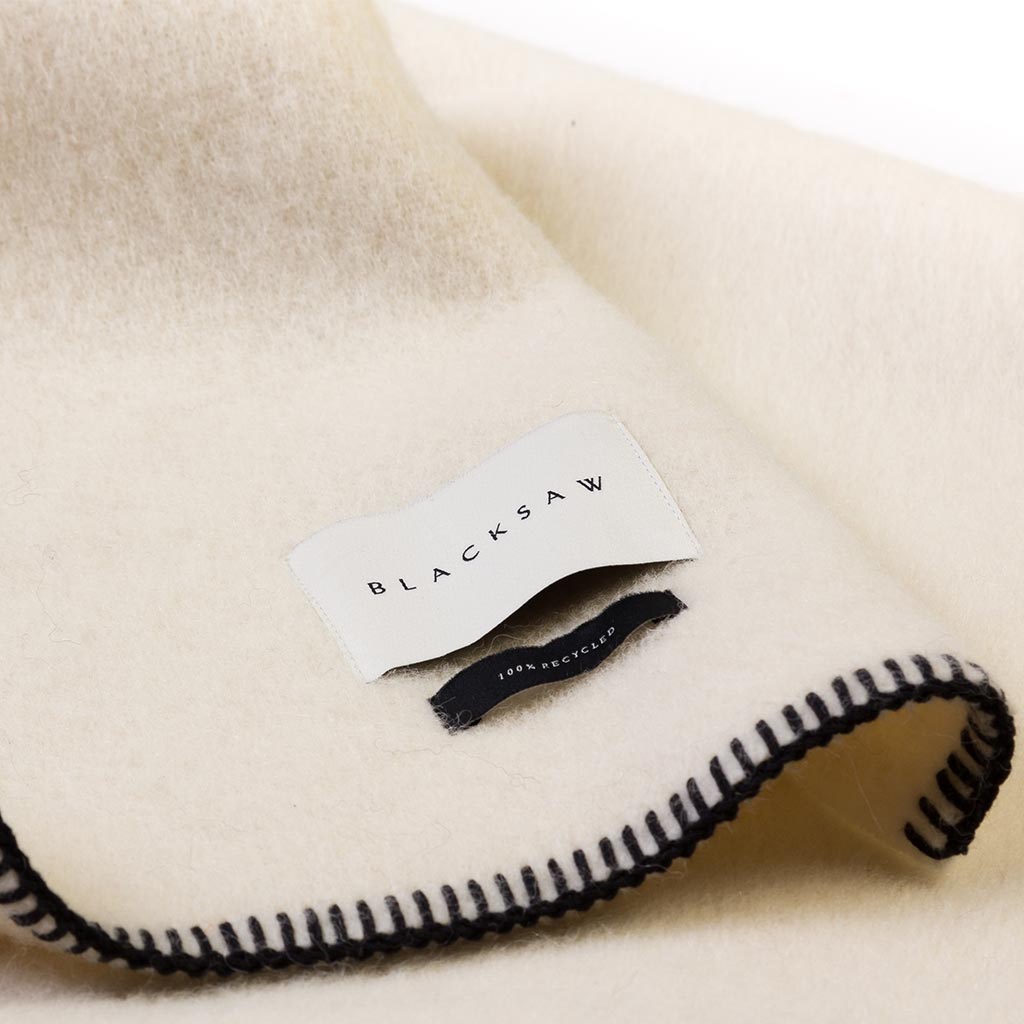Blacksaw Siempre Recycled Alpaca Blanket in Speakeasy Ivory