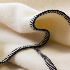 Blacksaw Siempre Recycled Alpaca Blanket in Speakeasy Ivory