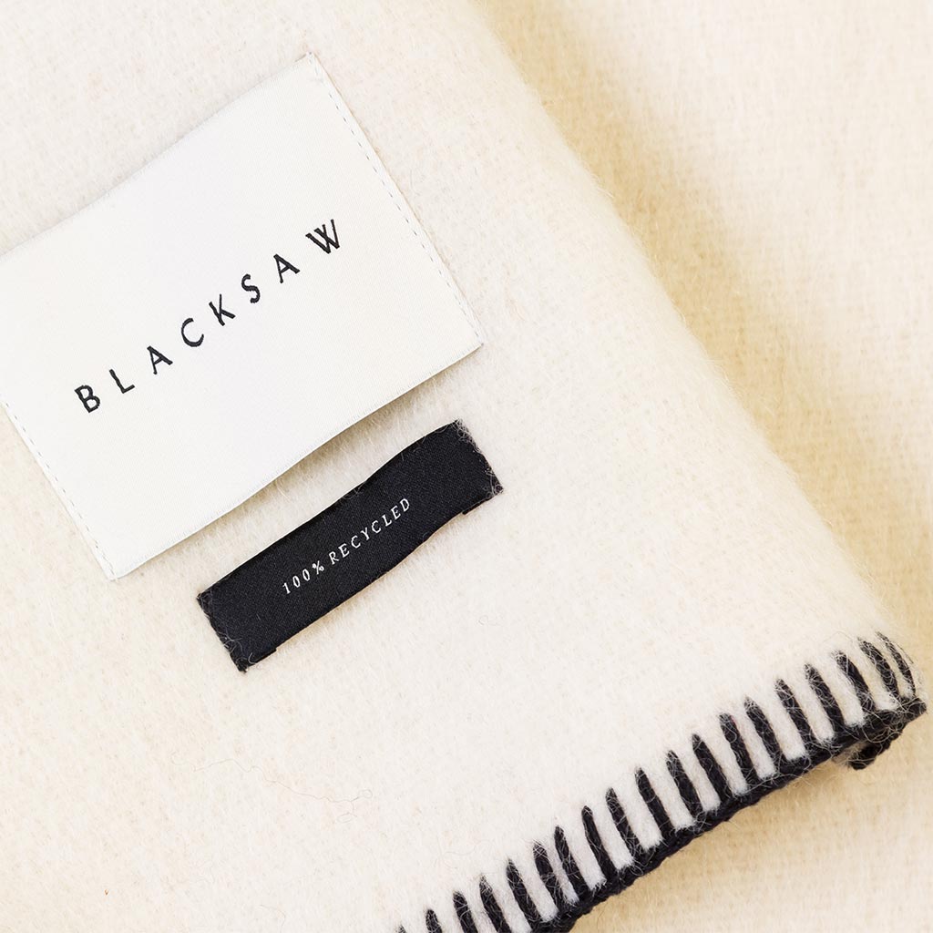 Blacksaw Siempre Recycled Alpaca Blanket in Speakeasy Ivory