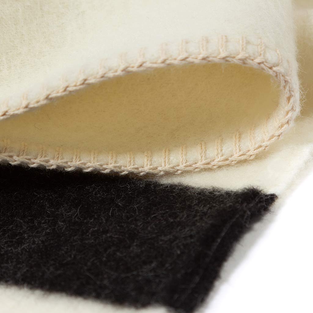 The Mason 100 Baby Alpaca Striped Wool Throw Blanket by Blacksaw