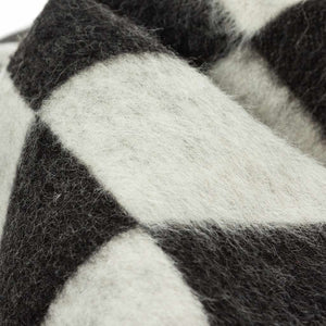 The Blacksaw Checkerboard Crosby Blanket Close Up product shot showing quality and luxury fiber